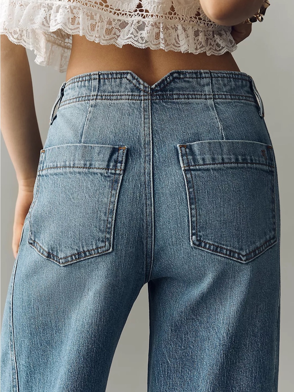 Pilcro Anthropologie Relaxed Wide Leg Light Wash Women's Jeans - Size 34” - Picture 3 of 16